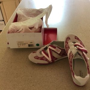 Coach Pink and White Sneakers